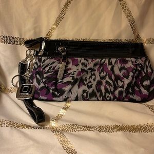 Rosetti wristlet- black and purple spots- NWOT